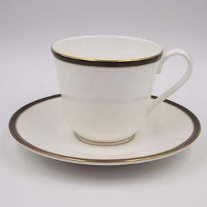 Set of 3 1993 ROYAL DOULTON Oxford Black Cup and Saucer Set