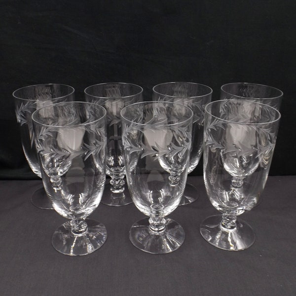 Fostoria Holly Iced Tea Glasses Etsy