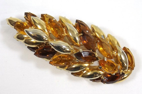 ALICE CAVINESS 3-D Leaf in Amber, Golden Topaz, a… - image 2