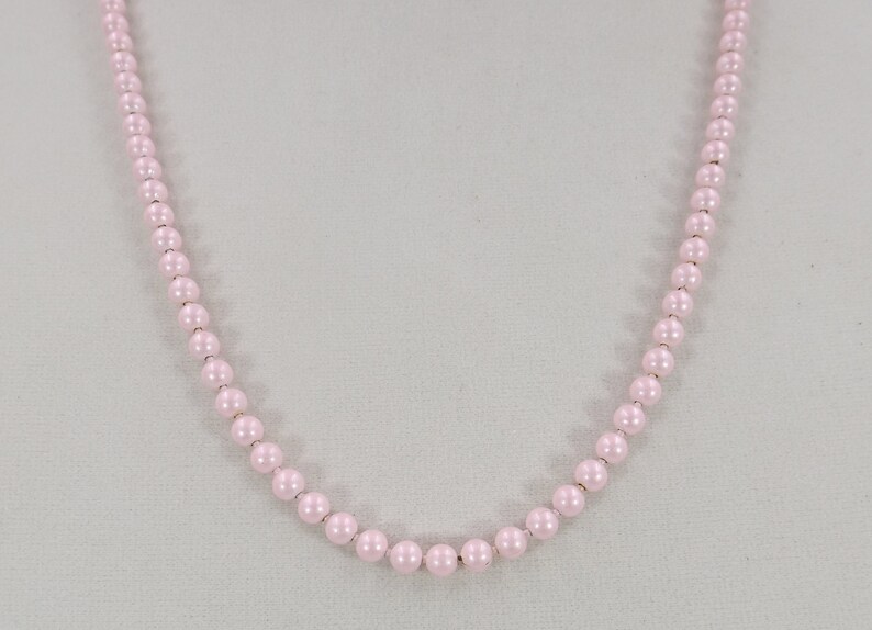 25 5mm Pink Faux Pearl Pink Ball Chain Necklace Etsy
