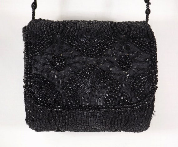 Black Beaded Crossbody Bag - image 3