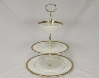 1967 ROYAL DOULTON Clarendon Dreistufiges Serviertablett