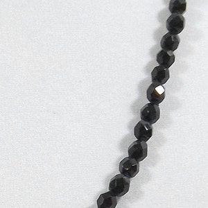 Hand Tied Jet Glass Bead Necklace image 3