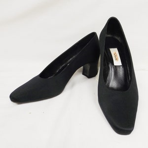 TALBOTS Black Satin Pumps US Size 7M