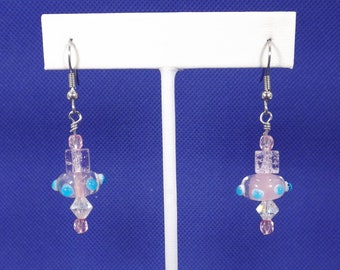 Verfraaide Lampwork Bead Bungelen Oorbellen