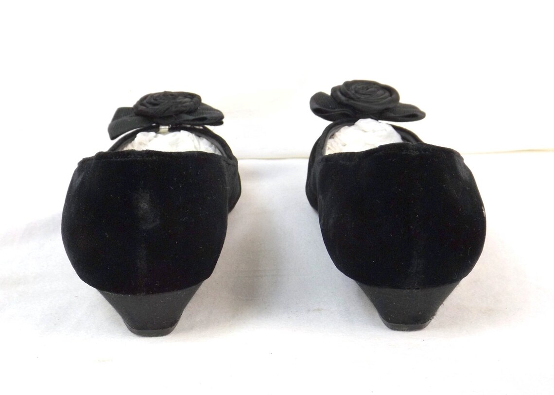 ERICA Black Velvet Pumps US Size 7 B Etsy