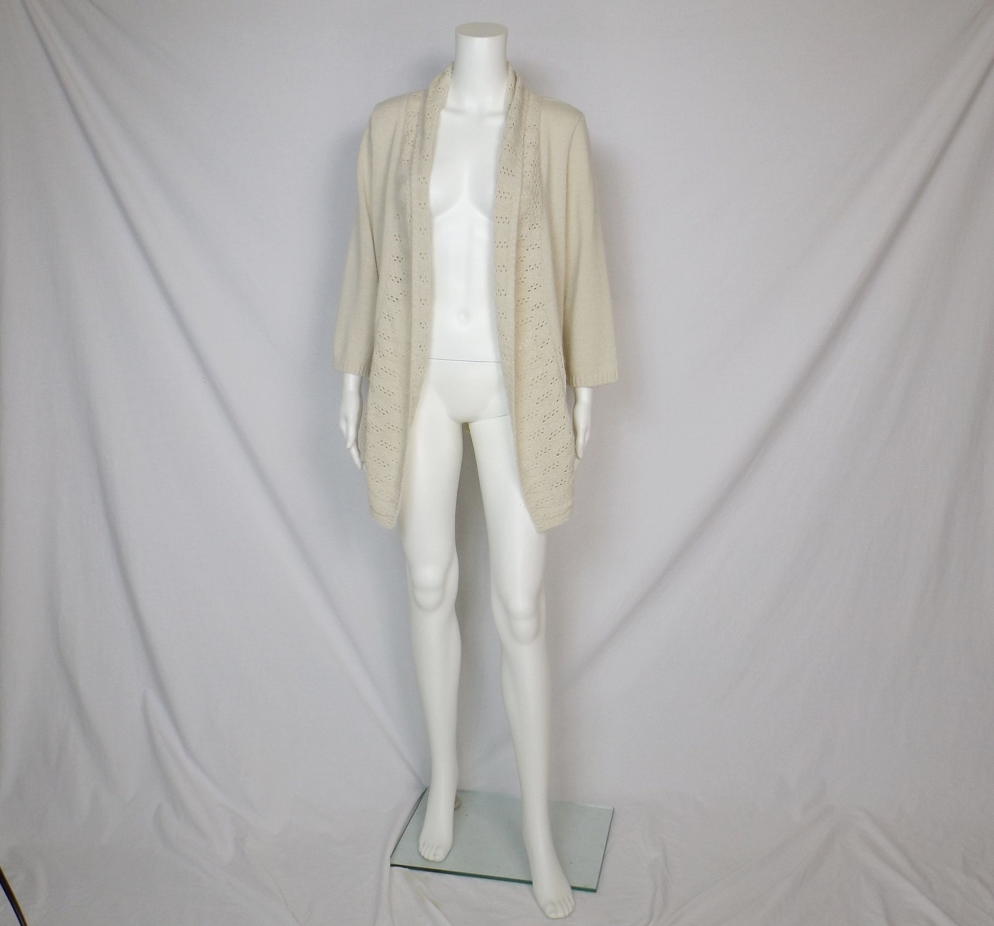 United States Sweaters Beige Knitted Cardigan US Size Large L