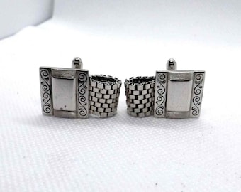ANSON Silver Tone Manchetknopen met manchet Guards