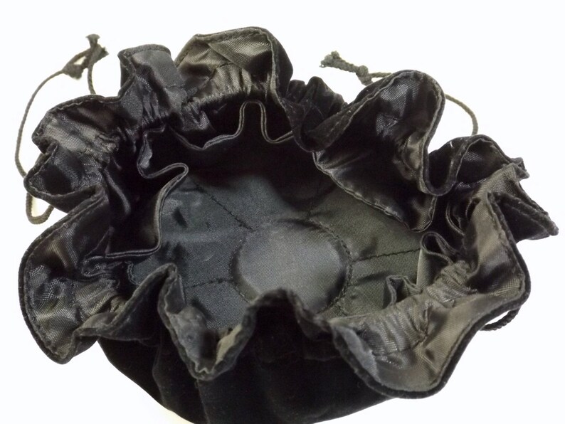 Black Velvet Jewelry Travel Bag Etsy