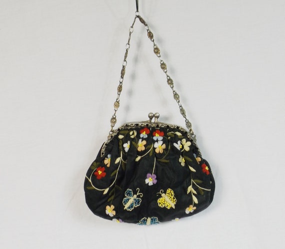 CHRISTIANA Beaded and Embroidered Silk Handbag - image 1