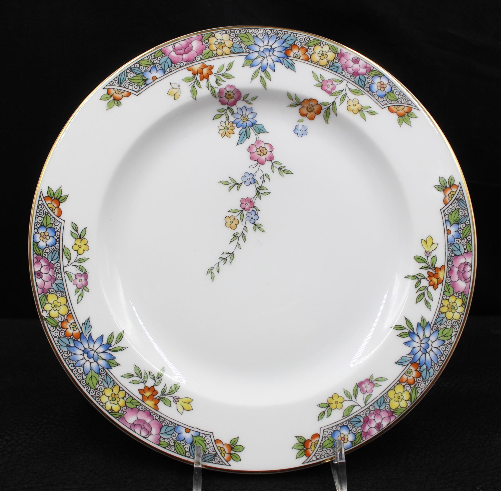 Ca. 1925-39 HUTSCHENREUTHER Selb Vernon Pattern Salad Plate 8-1/2