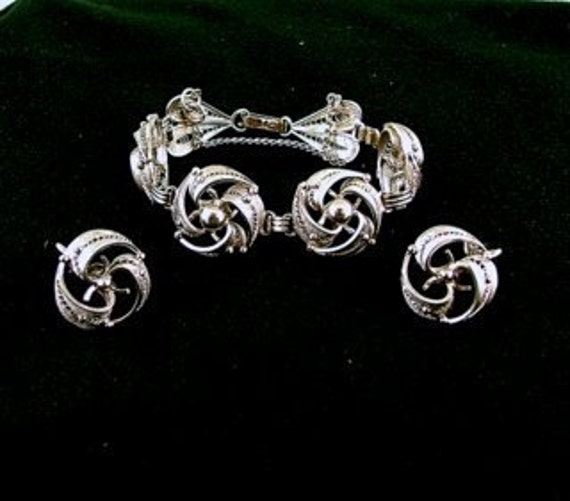ALICE CAVINESS Sterling Bracelet And Earring Set - image 1