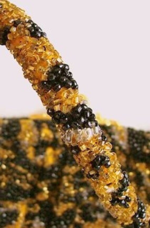 NETTIE ROSENSTEIN  Beaded Tiger Print Handbag - image 8