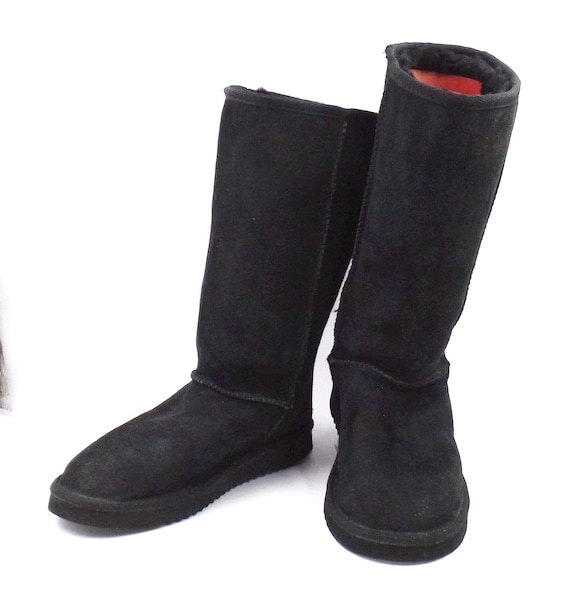 Genuine Sheepskin Suede Leather Boots US Women's Size 7M