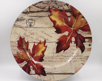 13" Fall Leaves Charger Plates Set of 9