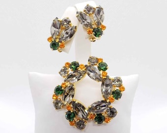 JULIANA D & E broche met bijpassende oorbellen