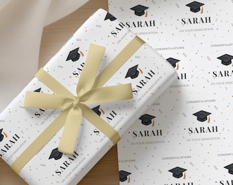 Papel de regalo personalizado para graduación, papel de regalo a medida para graduados, papel de regalo para la promoción de 2026