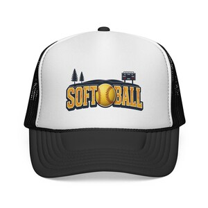 Truckerpet softbal, softbalhoed, retro softbalpet, cadeau sportfan, mesh snapbackhoed, cadeau softbalspeler
