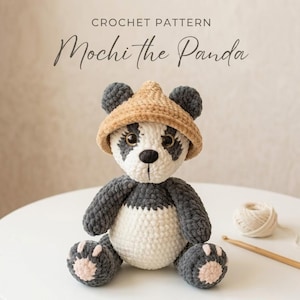 Low Sew Crochet Panda Pattern: Snuggle Panda Amigurumi Plush Toy (PDF Tutorial)
