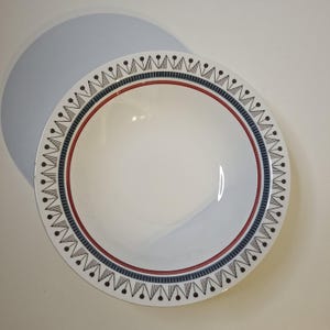 Set of 5 Rörstrand "Bimbo" Deep Plates / Soup Bowls | Swedish Vintage Mid-Century Modern Tableware | Retro Scandinavian Pottery