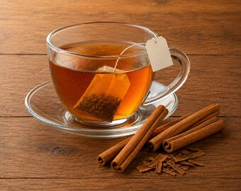 Ceylon Cinnamon Tea Bags, Aromatic Spiced Infusion (40-80 Bags Pack)