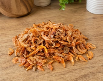 Oven Dried Salted Small Prawn Shrimps, Kunisso, Traditional Seafood for Cooking and Recipes
