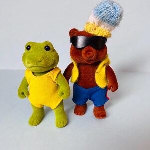 1990s Vintage Sylvanian Forest Families, Barenwald Frog and Bear Friends Rare image 2