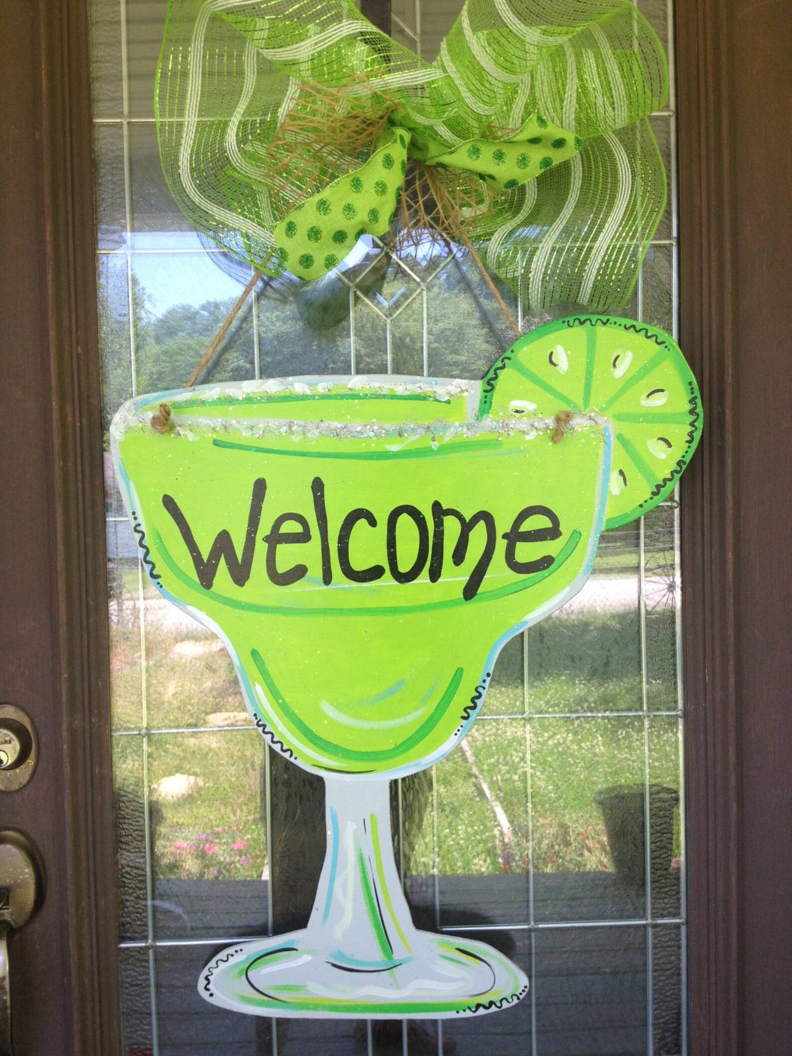 Summer Margarita Door Hanger Summer Door Hanger Party Decor Etsy