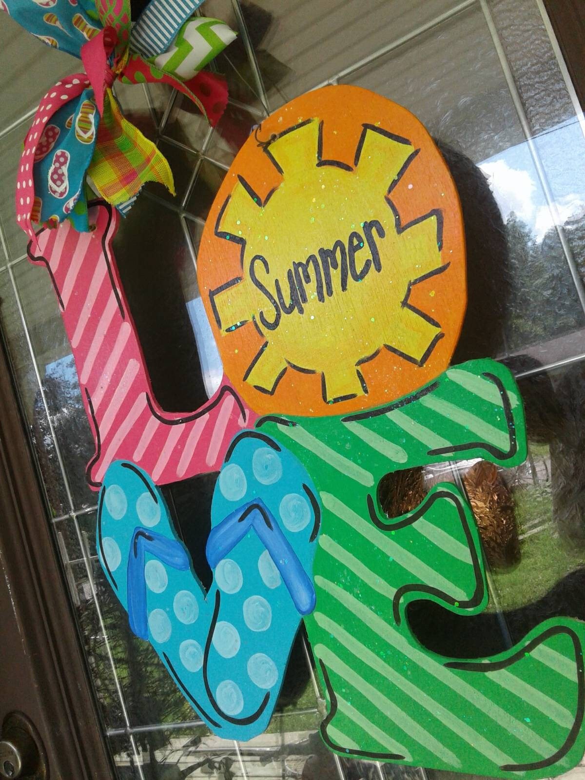 Summertime LOVE Sunshine Flip Flops Summer Door Hanger - Etsy
