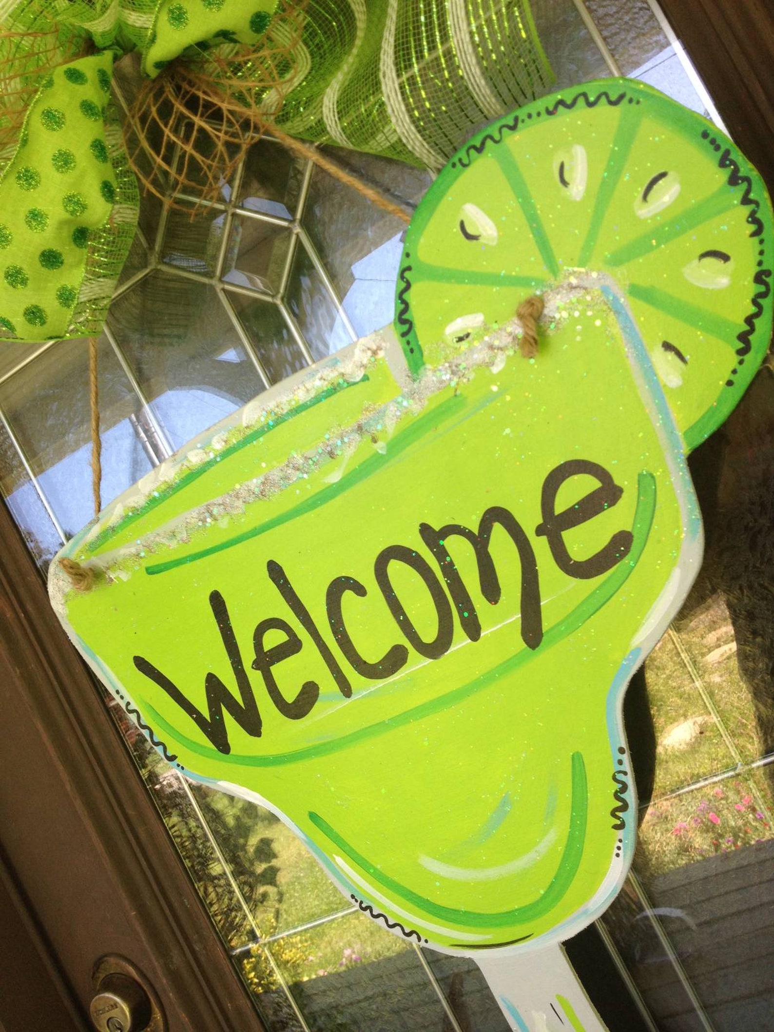 Summer Margarita Door Hanger Summer Door Hanger Party Decor Etsy
