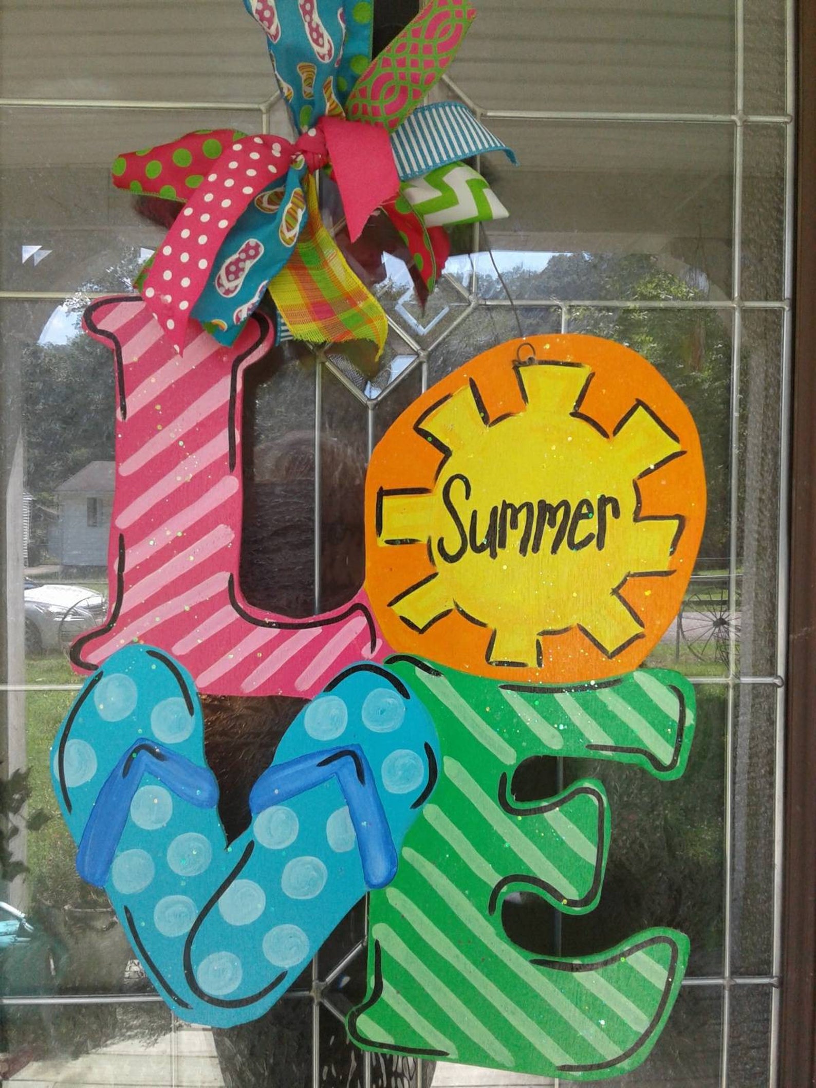 Summertime LOVE Sunshine Flip Flops Summer Door Hanger - Etsy