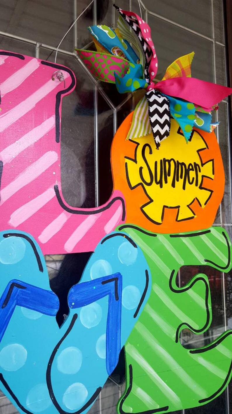 Summertime LOVE Sunshine Flip Flops Summer Door Hanger - Etsy
