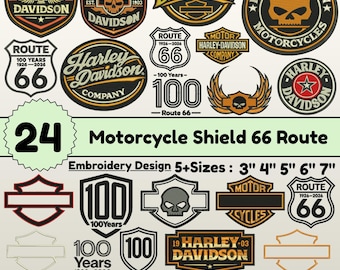 Motorrad Schild Crest Stickerei Designs Vintage Biker Patch Stil Retro Abzeichen Maschinenstickerei Patch Trendy Stickerei 5 + Sizes Download
