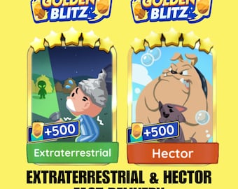 All Golden Blitz Sticker Extraterrestrial & Hector Monopoly Go - Fast Delivery