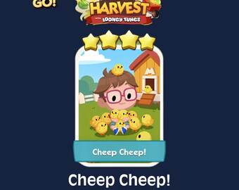 Cheep Cheep! 4 Stars Set 15 Monopoly GO Sticker