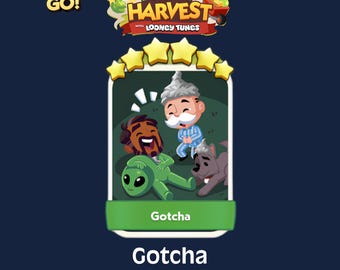 Gotcha 6 Stars Set 19 Monopoly GO Sticker