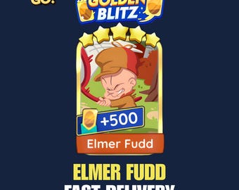 Pegatina de Elmer Fudd del set 21 de Monopoly Go Golden Blitz - Entrega rápida