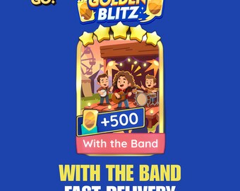 Pegatina Golden Blitz con la banda, set de 20 pegatinas Monopoly Go 5 estrellas, envío rápido.