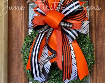 Extra Large Designer Luxury Wired Fall Halloween Bow