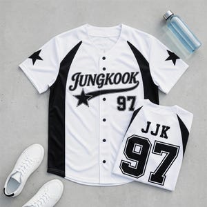 Maillot de baseball Jungkook 97 étoile accent, chemise BTS Kpop, tenue de concert personnalisée de l'armée