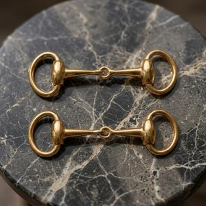Snaffle Bit Link 75mm – Zamak Horsebit Hardware Connector for Shoes, Bags