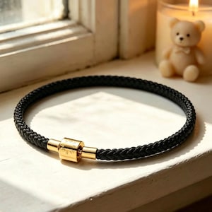 Pandora-Style Woven Leather Bracelet,Minimalist Couple Braided Bracelet Set,Pink Black Cord Couple Promise Bracelet,Gift of Friendship