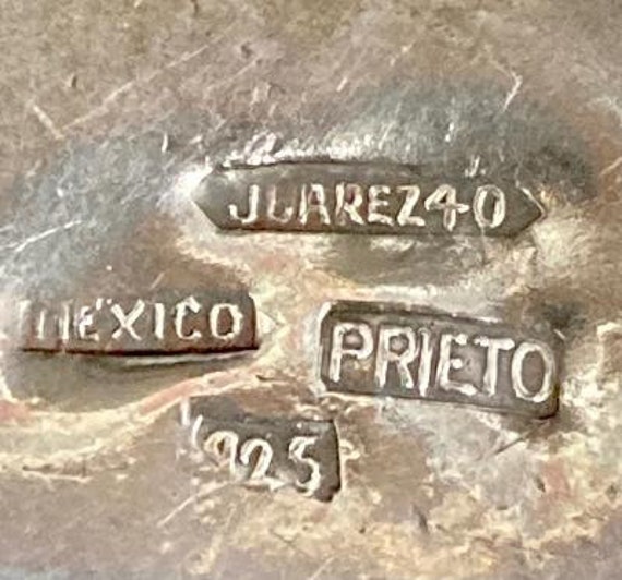 Vintage 1930's Sterling Silver Mexican Pin Signed… - image 5