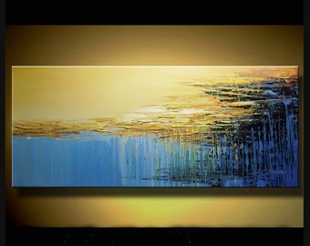 Abstract  Painting Long horizontal canvas wall art dining room pictures office  narrow wall art,unique gifts for women everything