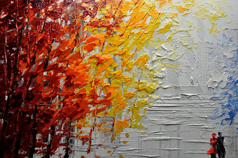 Contemporary wall artPalette Knife Paintingcolorful Etsy