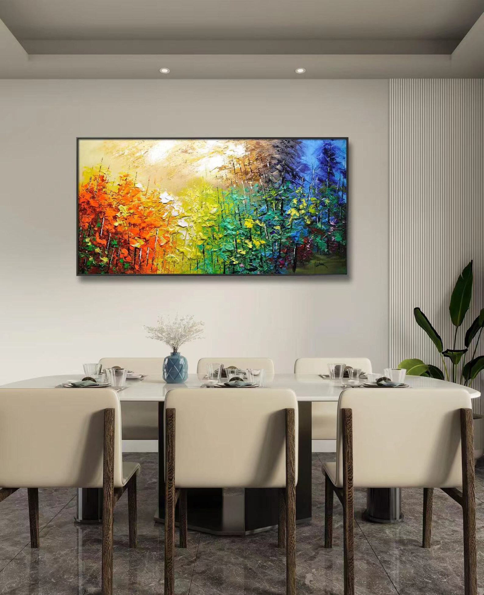 Large Original Oil Painting on Canvaslandscape Colorful - Etsy