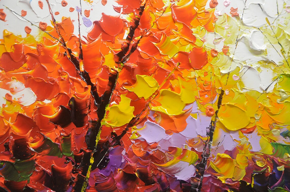 Abstract painting Modern Palette Knife Painting thick texture Etsy