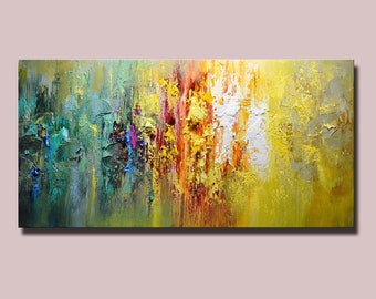 Colorful Abstract Painting On Canvas Boho Canvas Art Fashin Wall Decor Living Room Wall Art Minimalist Painting Personalized Gifts