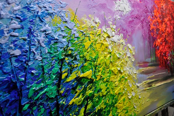 Acrylic cheap knife painting