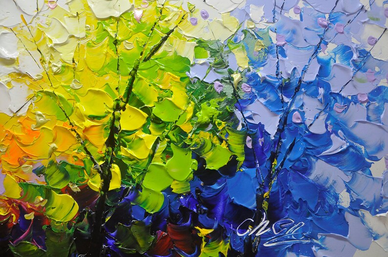 Abstract painting Modern Palette Knife Painting thick texture Etsy